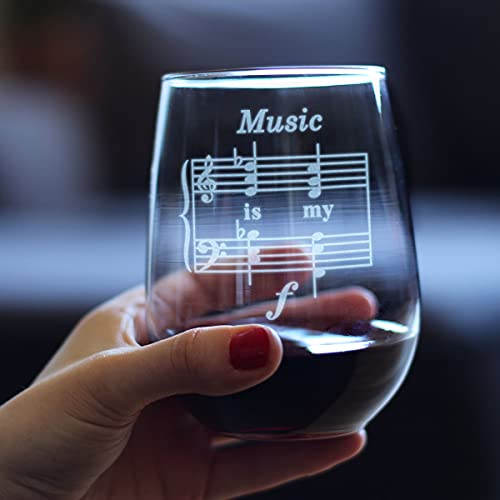 musical wine glasses Music Is My Forte - Stemless Wine Glass